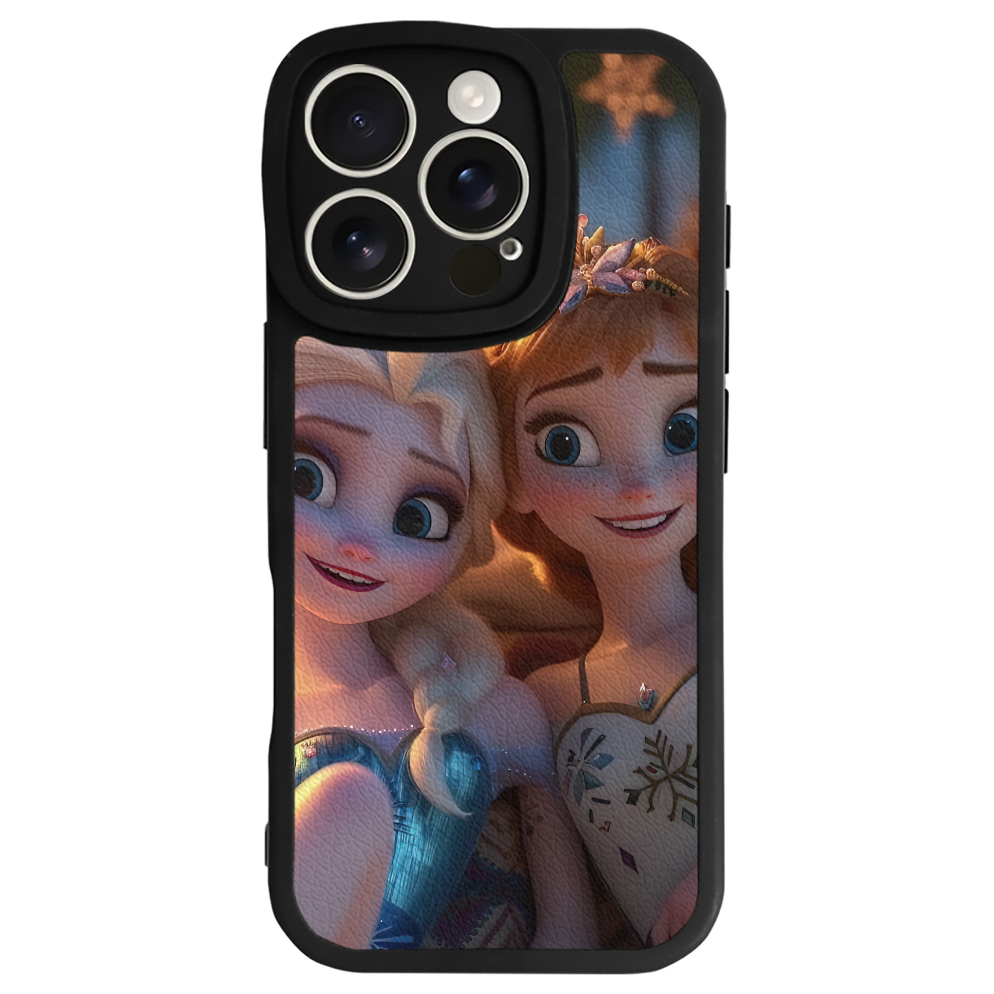 （画像用） アナと雪の女王 アンナ エルサ Frozen Anna Elsa 【iPhone 16シリーズ対応】シリコンスマホケース（レザー調） 材質：シリコン